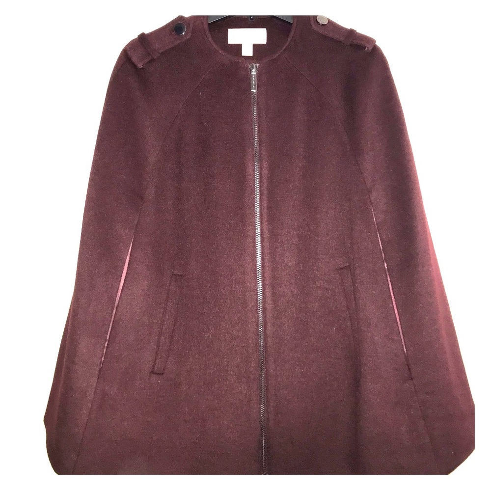 Michael Kors Pea Coat/Cape- Merlot